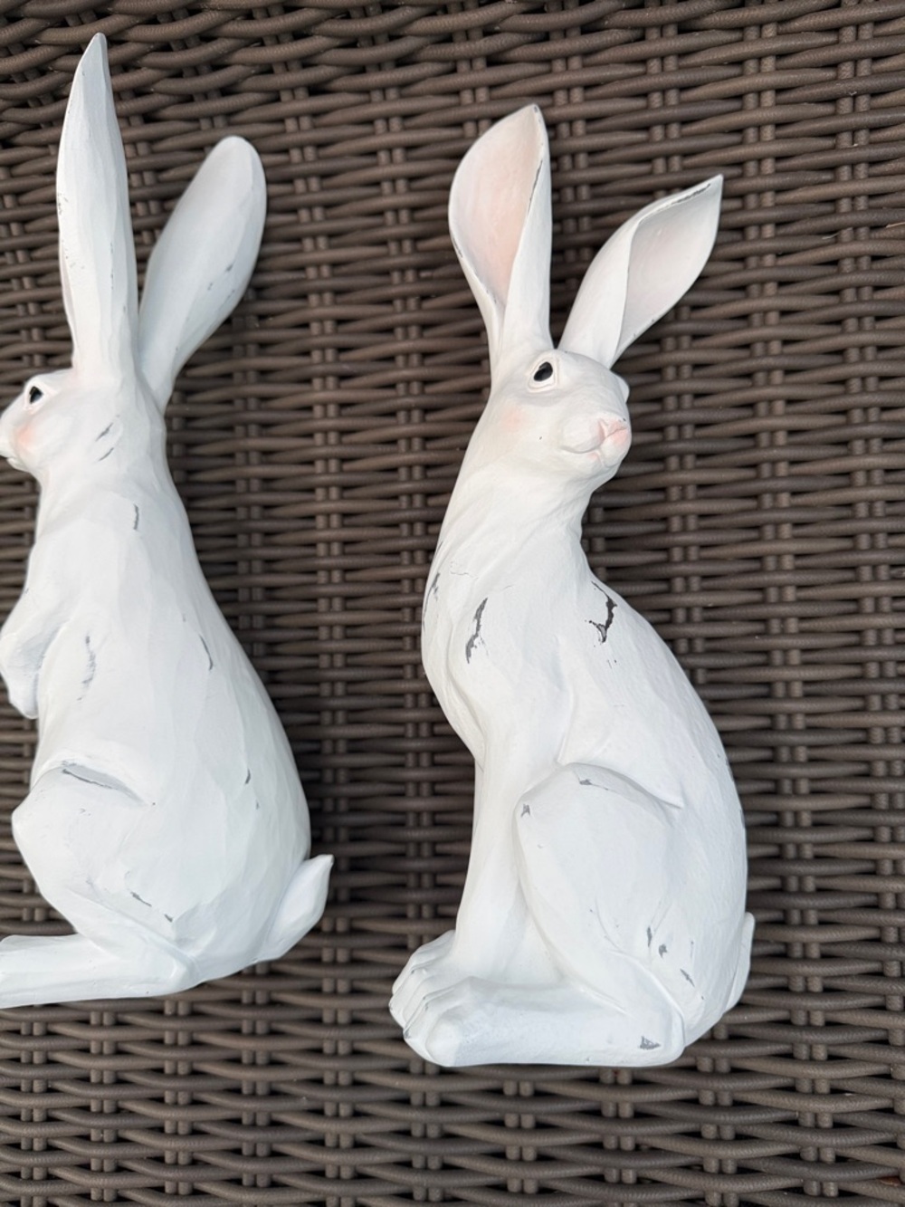 White Decorative Rabbit Figurines - Set of 2 - NWT - Picture 12 of 16